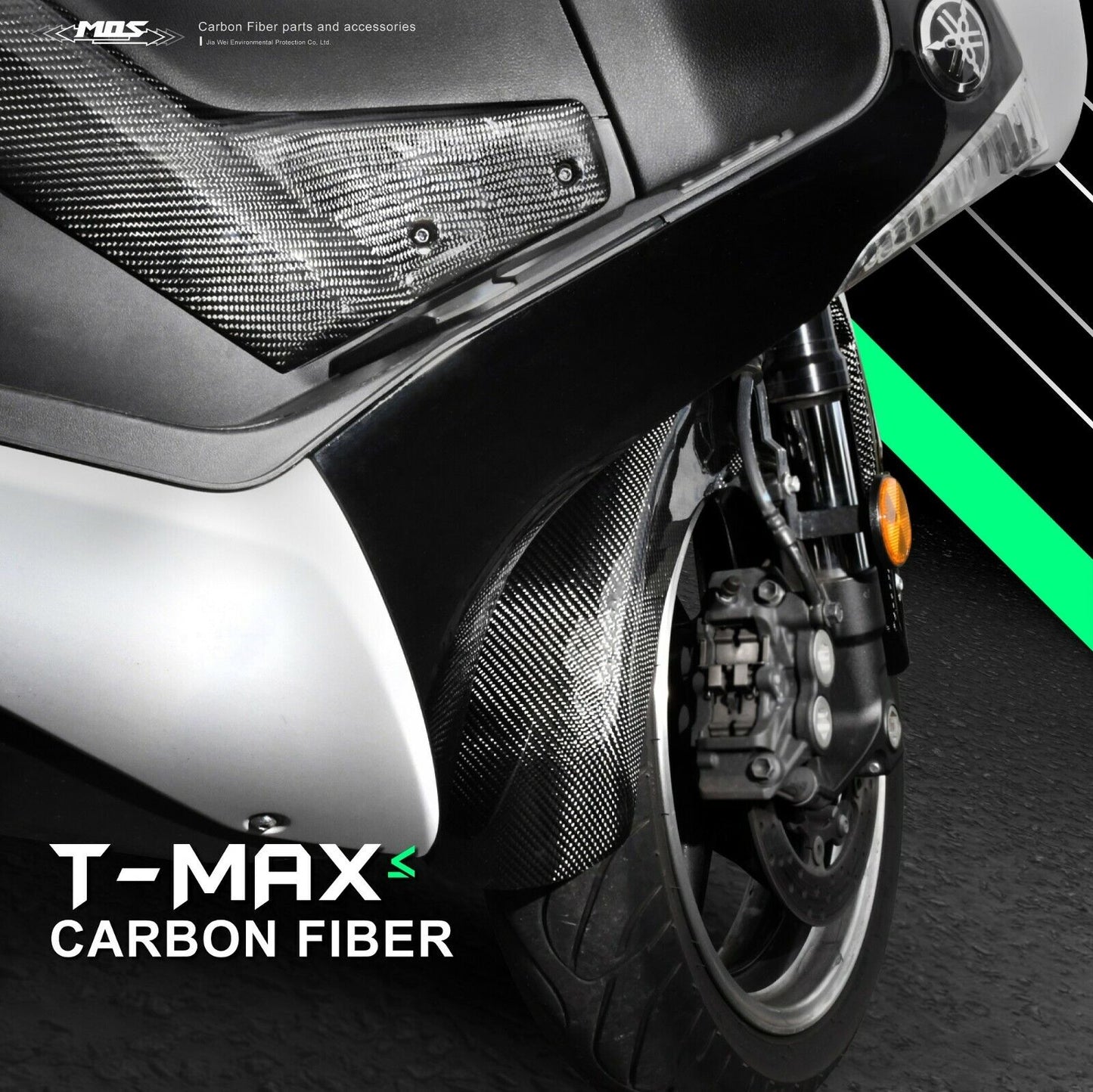 MOS Carbon Fiber Front Fender Rear Part for Yamaha TMAX 530 560 2017-2021