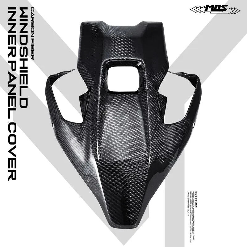 MOS Carbon Fiber Windshield Inner Panel Cover for Yamaha TMAX 560 2022-2023