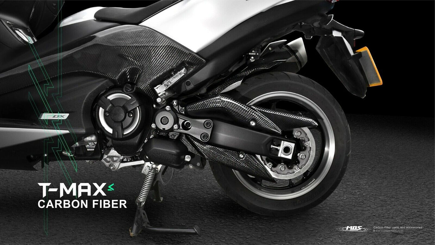 MOS Carbon Fiber Belt Chain Lower Protector Cover for Yamaha TMAX 560 2022 2023
