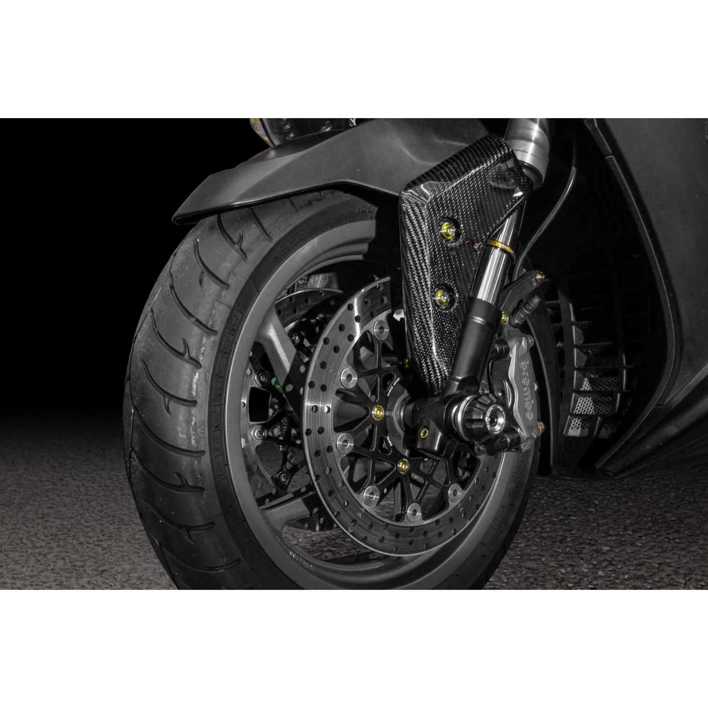 MOS Carbon Fiber Front Fender Side Trim Covers for Kymco AK550 2018 - 2024