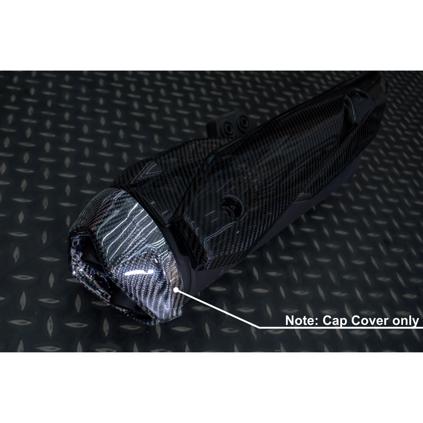 MOS Carbon Fiber Muffler Cap Cover for Kymco AK550 18-24 and AK550 Premium 22-24