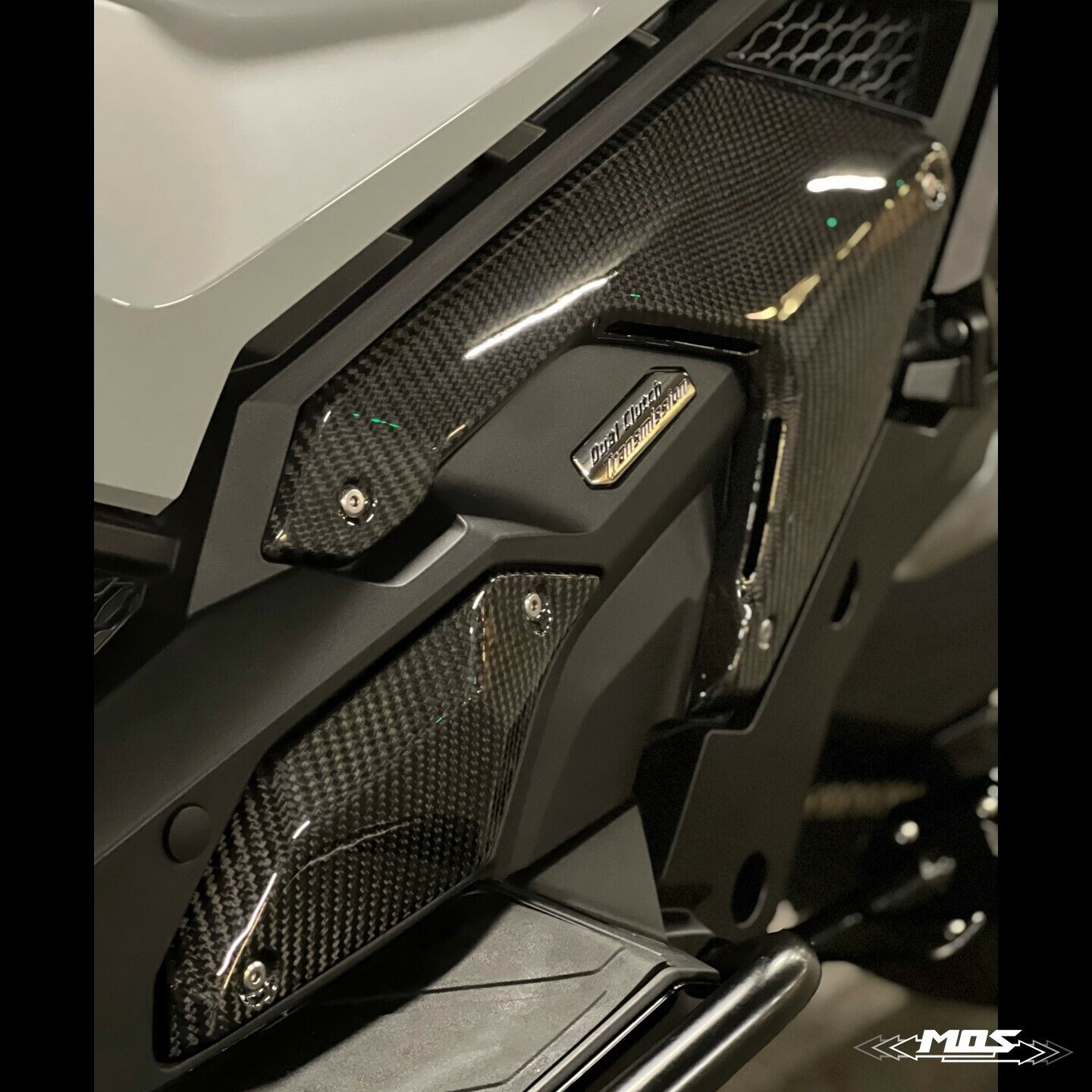 MOS Carbon Fiber Engine Left Side Cover for Honda X-ADV 750 2021-2023