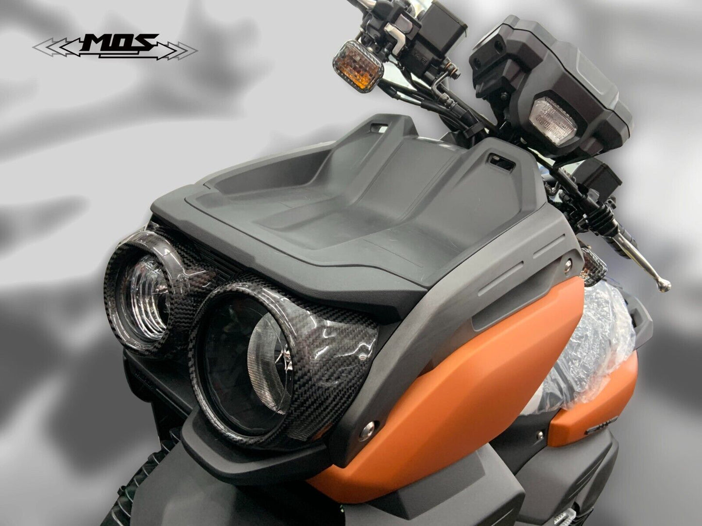 MOS Carbon Fiber Headlight Covers Set for Yamaha Zuma 125 2022 - 2024