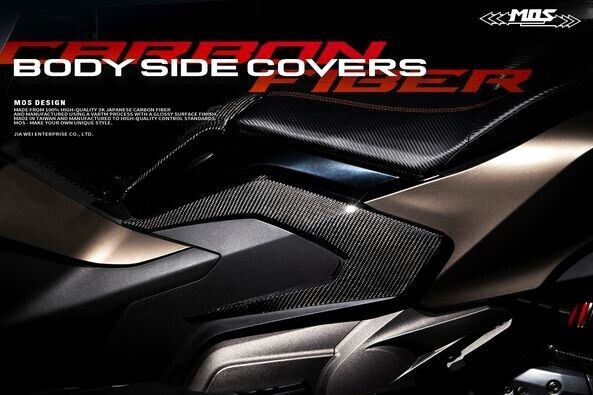 MOS Carbon Fiber Body Side Covers for Kymco AK550 Premium 2022-2024