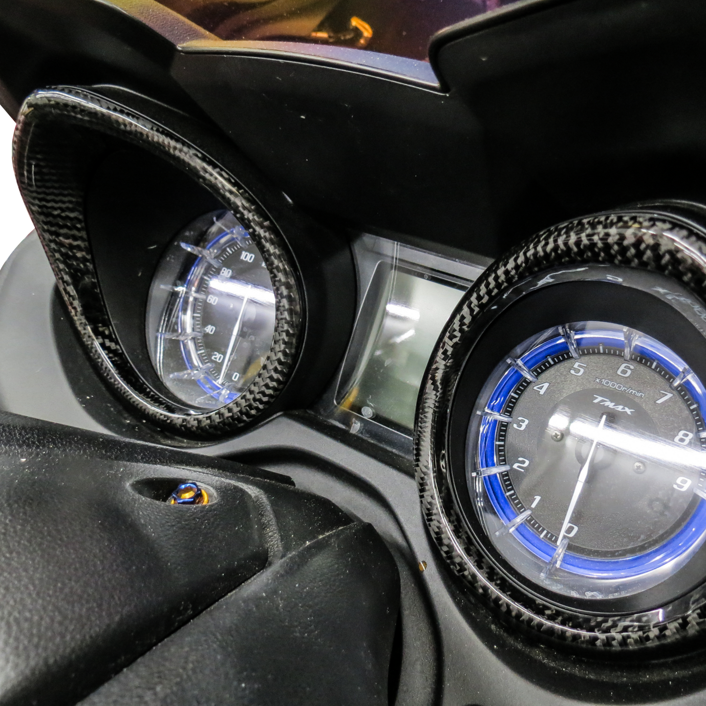 MOS Carbon Fiber Tachometer & Speedometer Covers for Yamaha TMAX 530 560 17-21