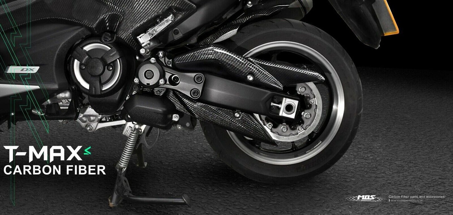 MOS Carbon Fiber Belt Chain Lower Protector Cover for Yamaha TMAX 560 2022 2023