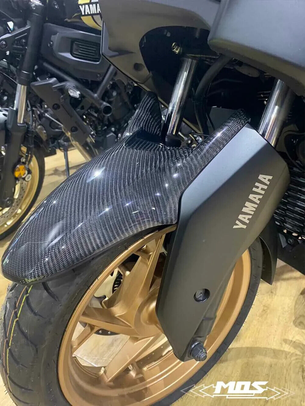 MOS Carbon Fiber Front Fender Upper Cover for Kymco AK550 Premium 2022-2024