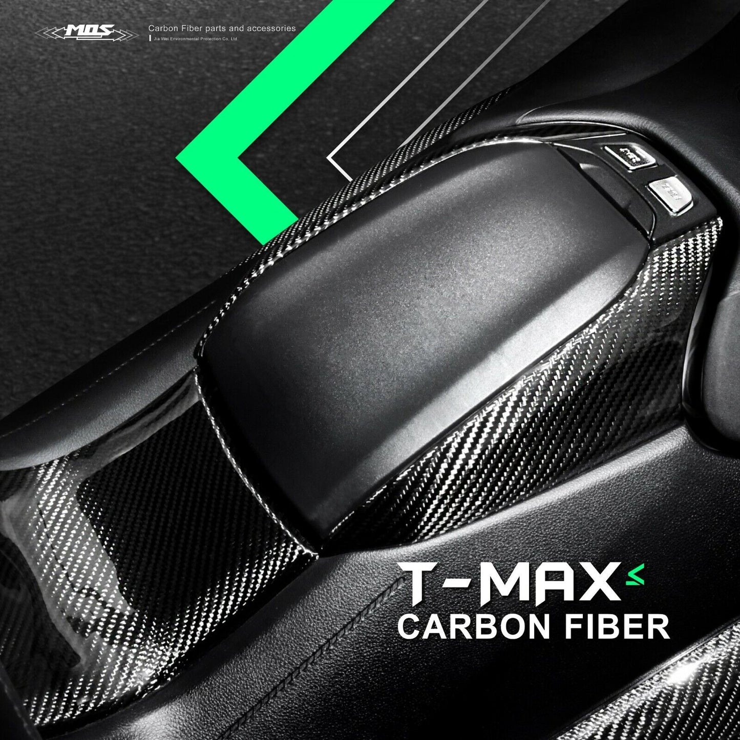 MOS Carbon Fiber Fuel Tank Side Covers Set for Yamaha TMAX 530 560 2017-2021