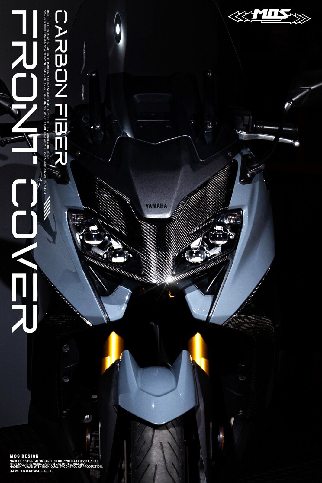 MOS Carbon Fiber Front Cover for Yamaha TMAX 560 2022-2023