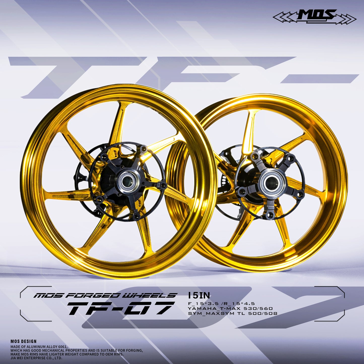 Forged Aluminum Alloy Wheel TF07 for Yamaha TMAX 530 560 Series