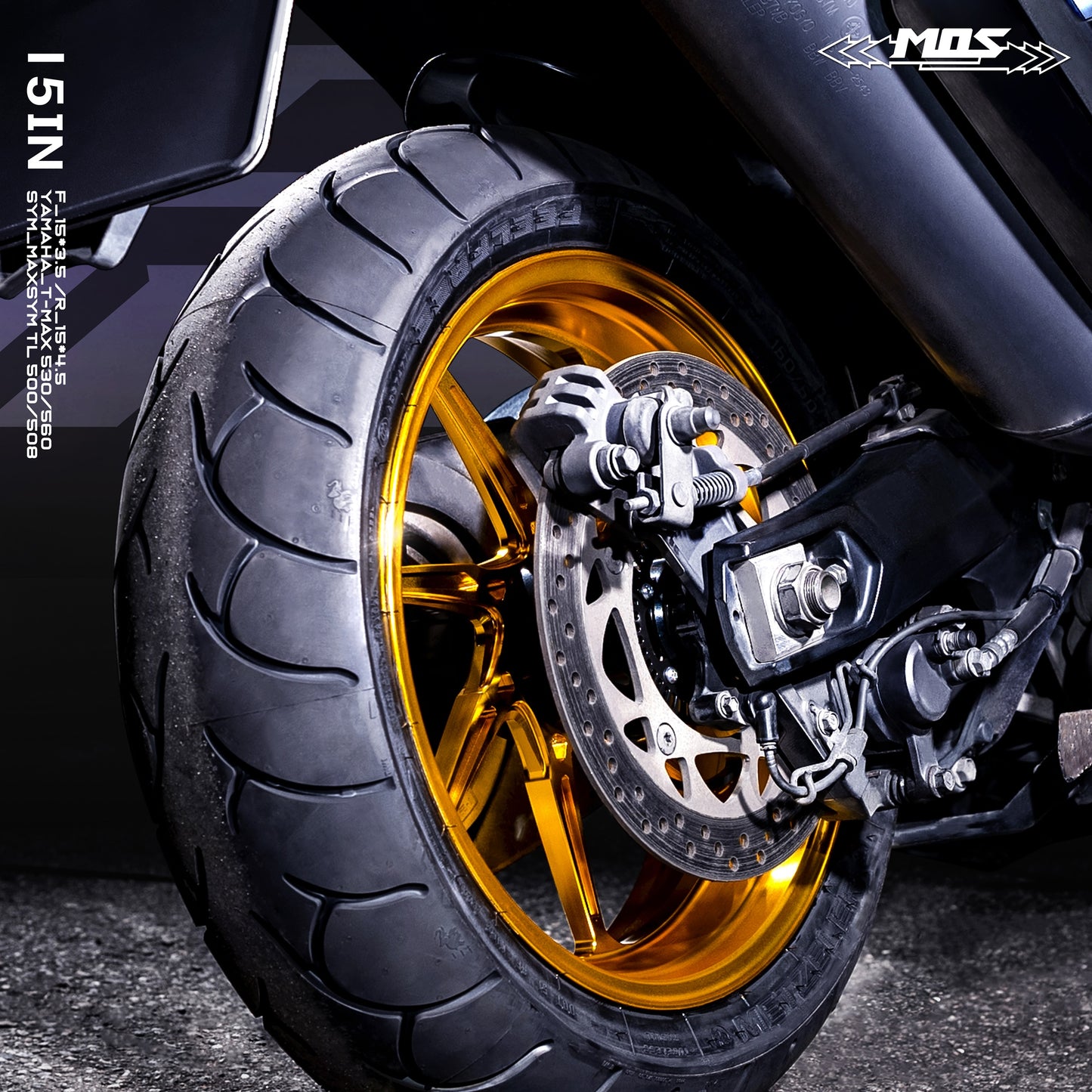 Forged Aluminum Alloy Wheel TF07 for Yamaha TMAX 530 560 Series