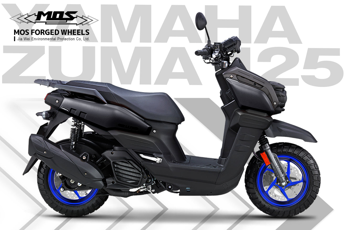 MOS GR05 Forged Aluminum Alloy Rims Wheels for Yamaha Zuma 125 2022-2024