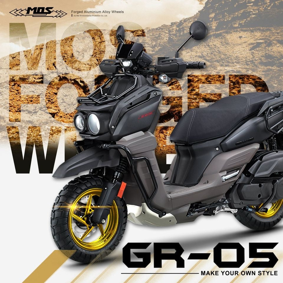 MOS GR05 Forged Aluminum Alloy Rims Wheels for Yamaha Zuma 125 2022-2024