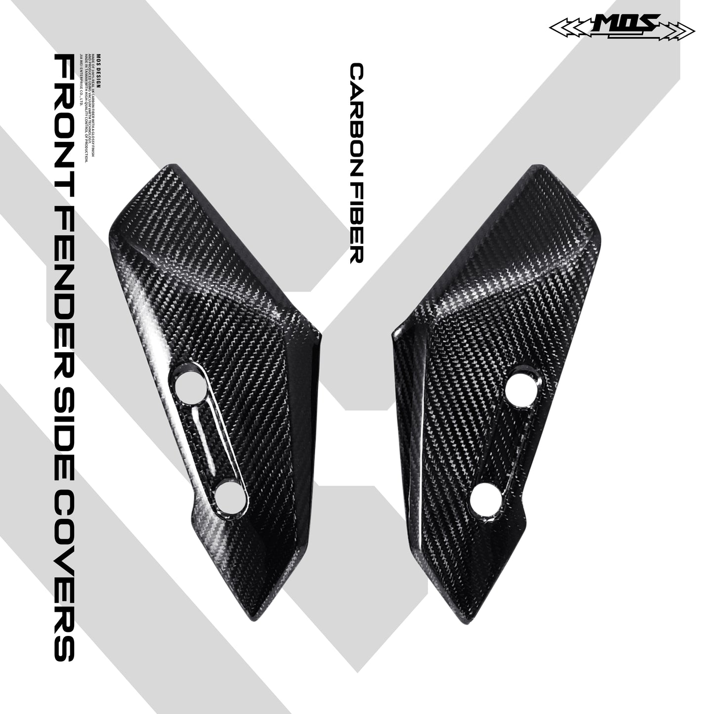 MOS Carbon Fiber Front Fender Side Covers for Yamaha TMAX 560 2022-2025