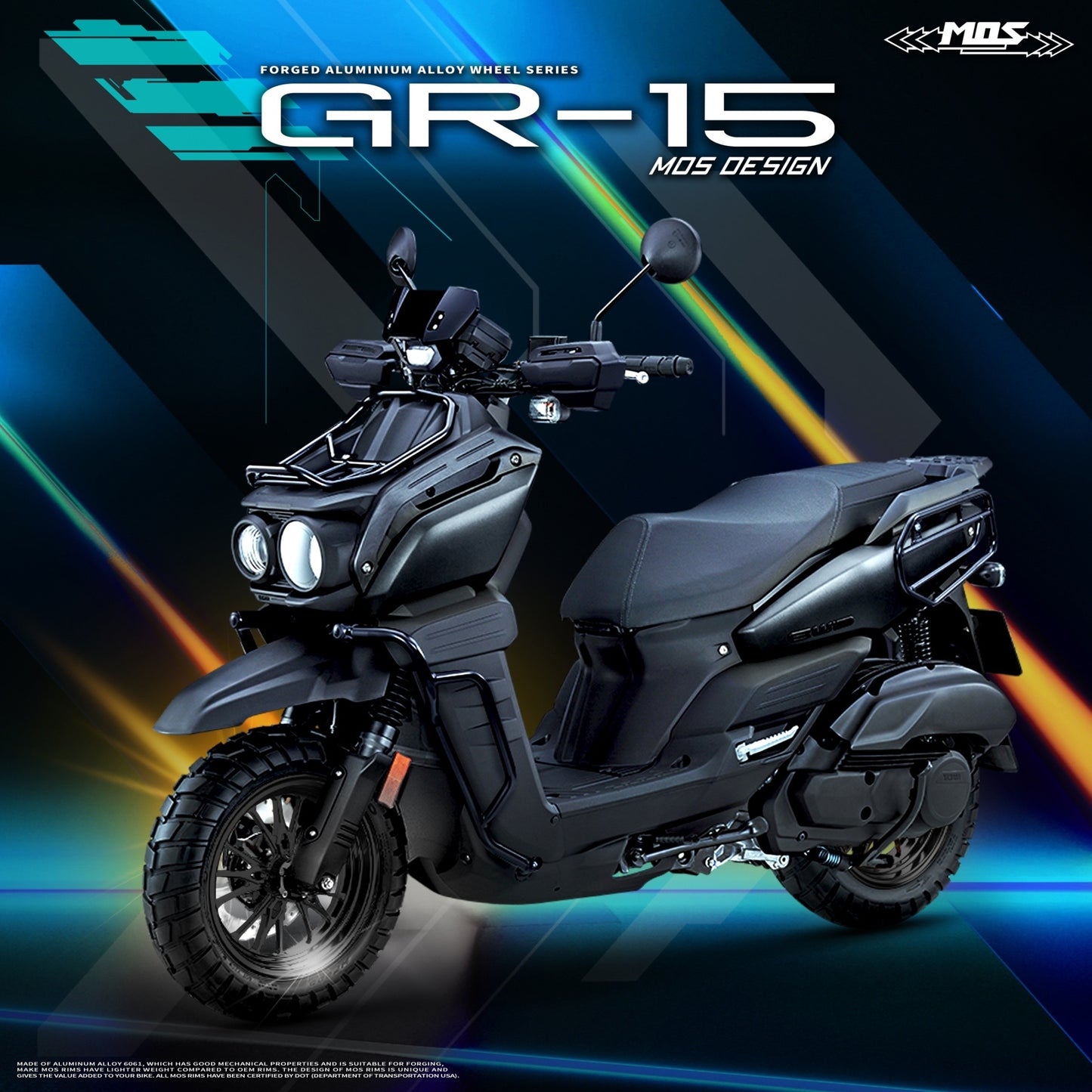 Forged Aluminum Wheel GR15 for Yamaha Zuma 125 2022-2025 / Cygnus Gryphus 2020-2025