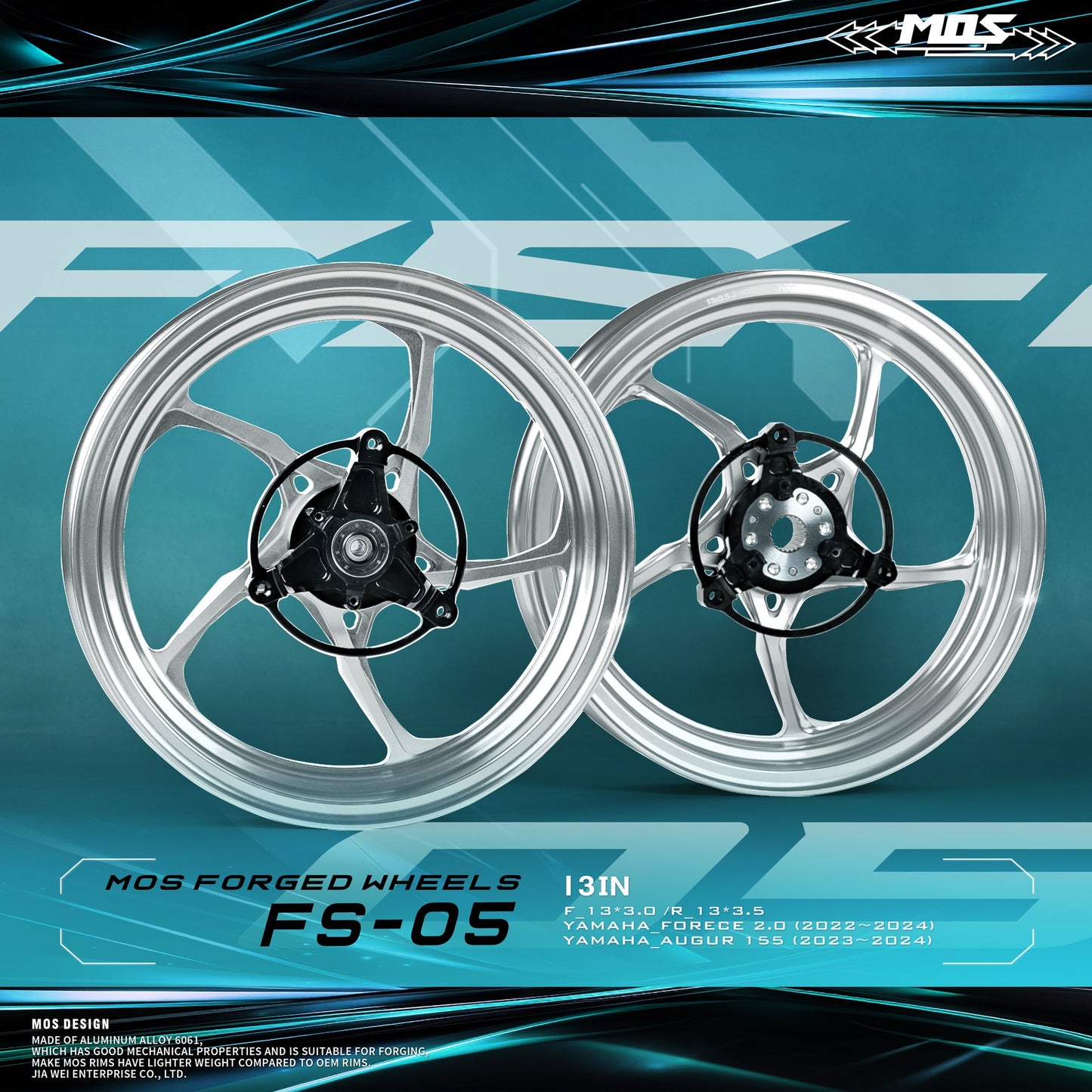 Forged Aluminum Alloy Wheel FS05 for Yamaha NMAX 155 2020-2025