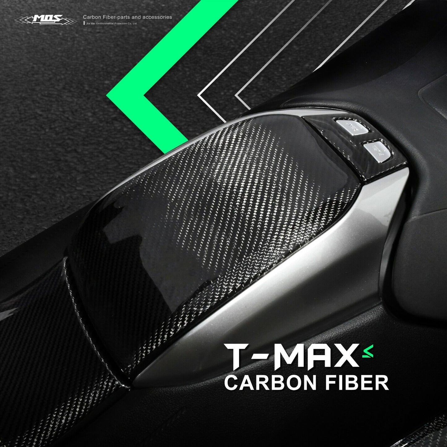 MOS Carbon Fiber Fuel Tank Cover Set for Yamaha TMAX 530 560 2017-2021
