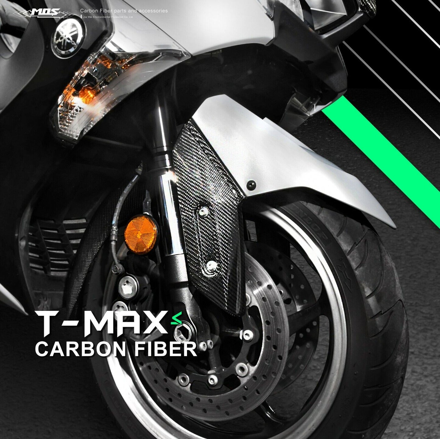 MOS Carbon Fiber Front Fender Side Trim Covers for Yamaha TMAX 530 560 2015-2020