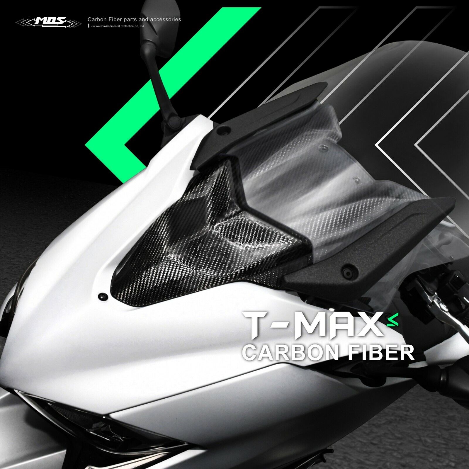 MOS Carbon Fiber Windshield Inner Panel Cover for Yamaha TMAX 530 560 2017-2021