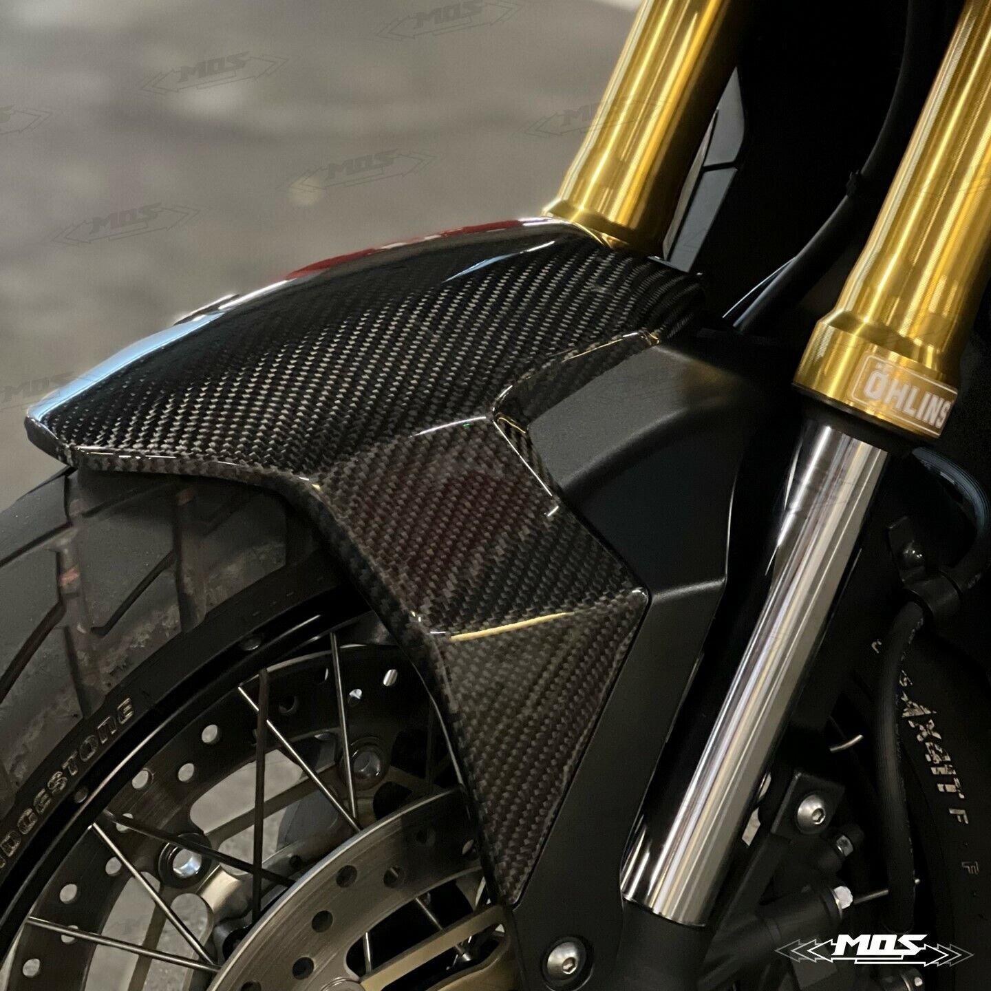 MOS Carbon Fiber Front Fender Upper Cover for Honda X-ADV 750 2017-2023