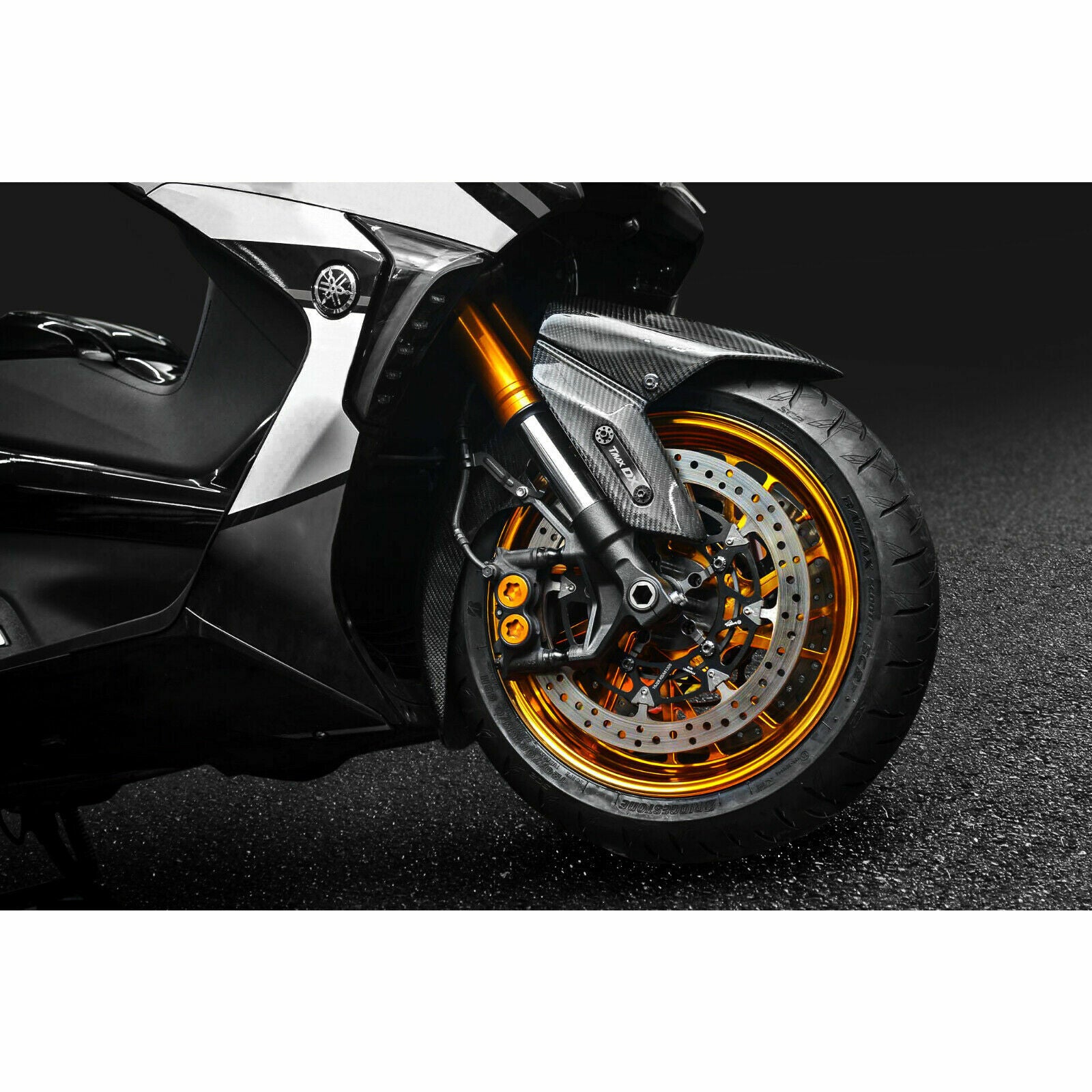 MOS Carbon Fiber Front Fender Rear Part for Yamaha TMAX 530 560 2017-2021