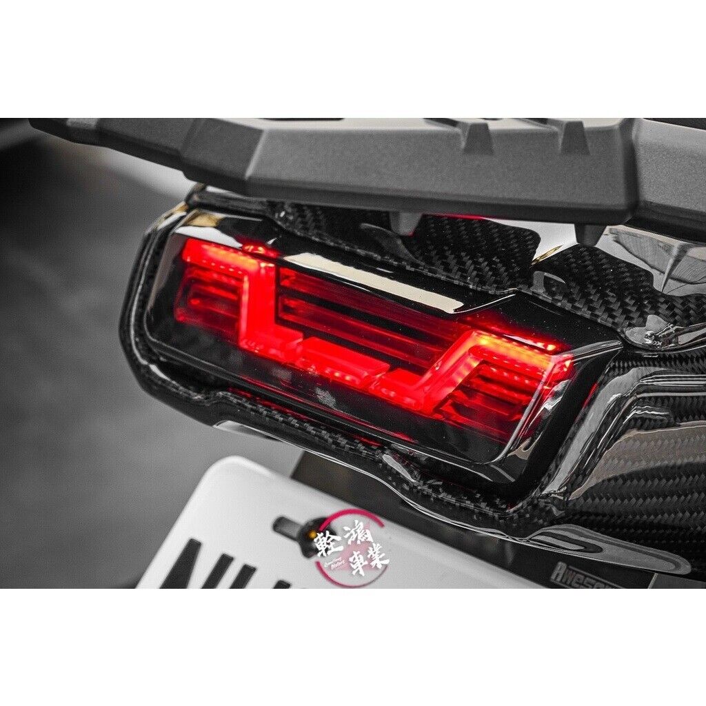 Wrapped Carbon Fiber Taillight Cover Set for Yamaha Zuma 125 2022 - 2024