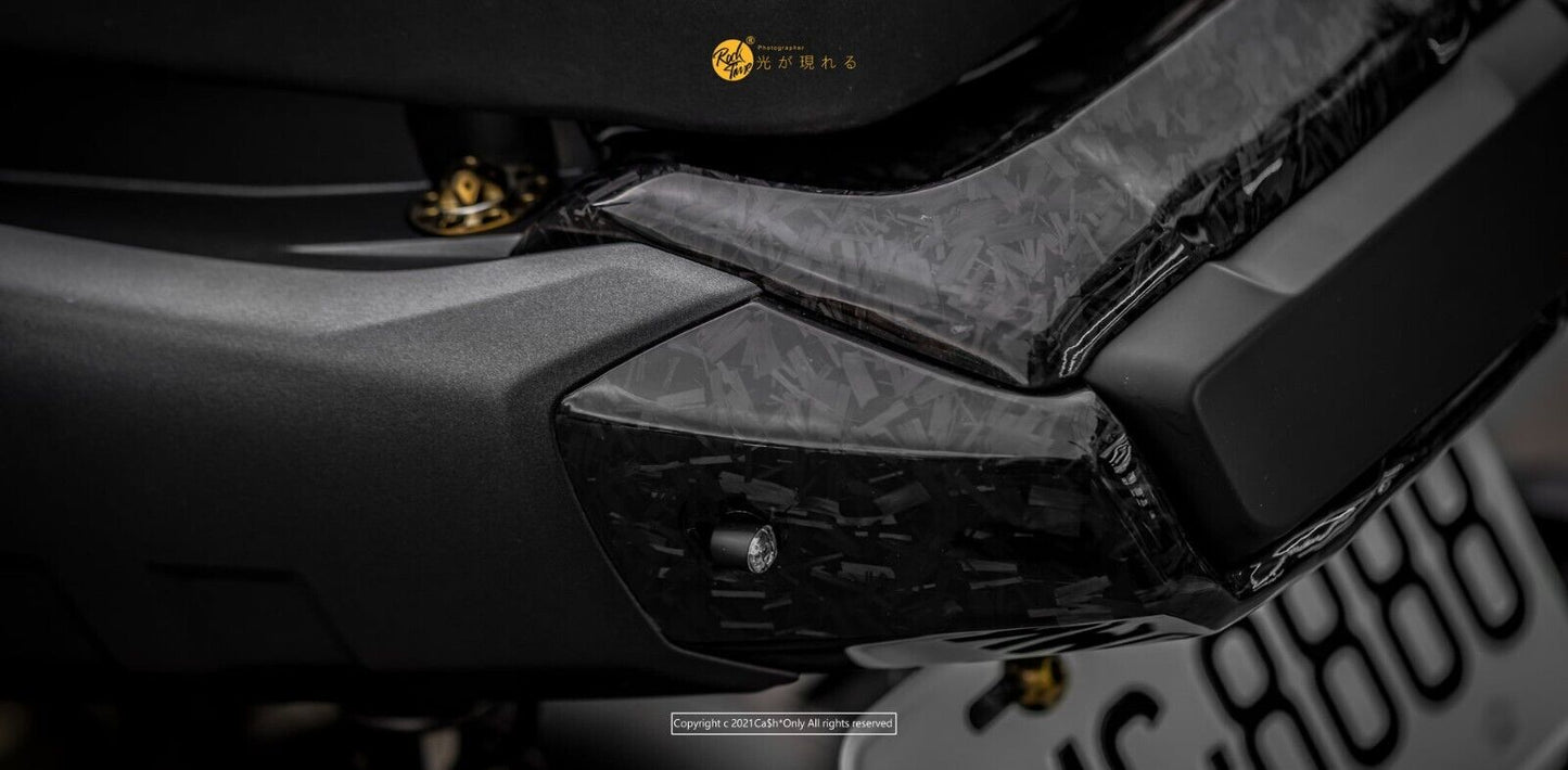 Wrapped Forged Carbon Fiber Taillight Cover Set for Yamaha Zuma 125 2022 - 2024