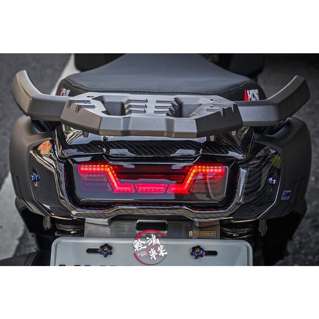 Wrapped Carbon Fiber Taillight Cover Set for Yamaha Zuma 125 2022 - 2024