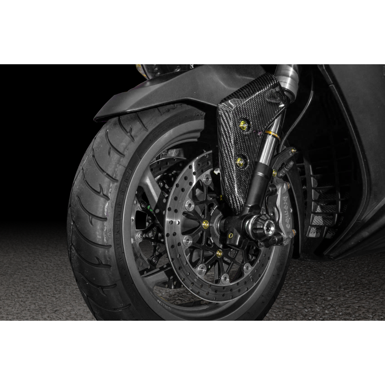 MOS Carbon Fiber Front Fender Side Trim Covers for Kymco AK550 2018 - 2024