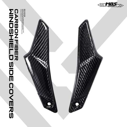 MOS Carbon Fiber Windshield Side Covers for Kymco AK550 Premium 2022-2024