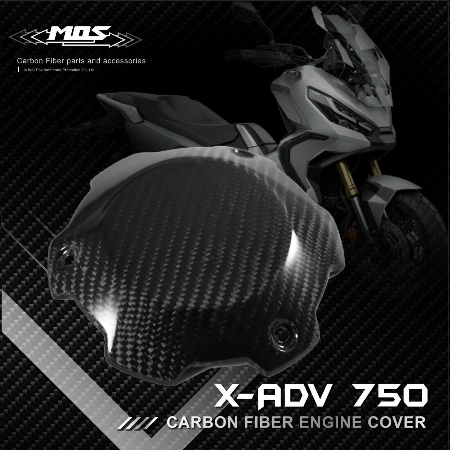 MOS Carbon Fiber Engine Side Covers Set for Honda X-ADV 750 2021-2023