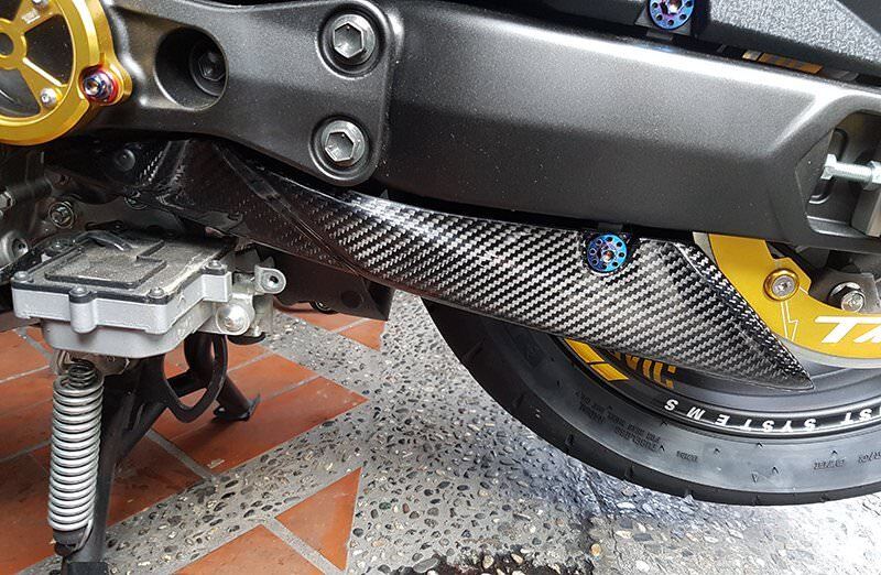 MOS Carbon Fiber Belt Chain Lower Protector Cover for Yamaha TMAX 560 2022 2023