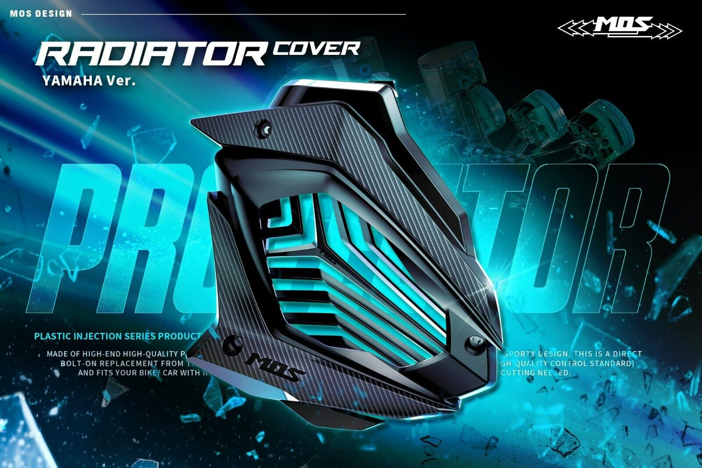 MOS Radiator Cover for Yamaha Zuma 125 2022 - 2024 / NMAX 155  2022 - 2024
