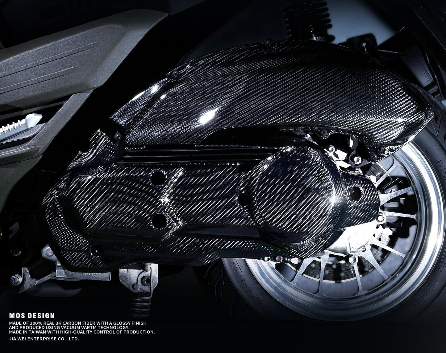 MOS Carbon Fiber Air Filter Cover for Yamaha Zuma 125 2022 2023 NMAX 2022 - 2024