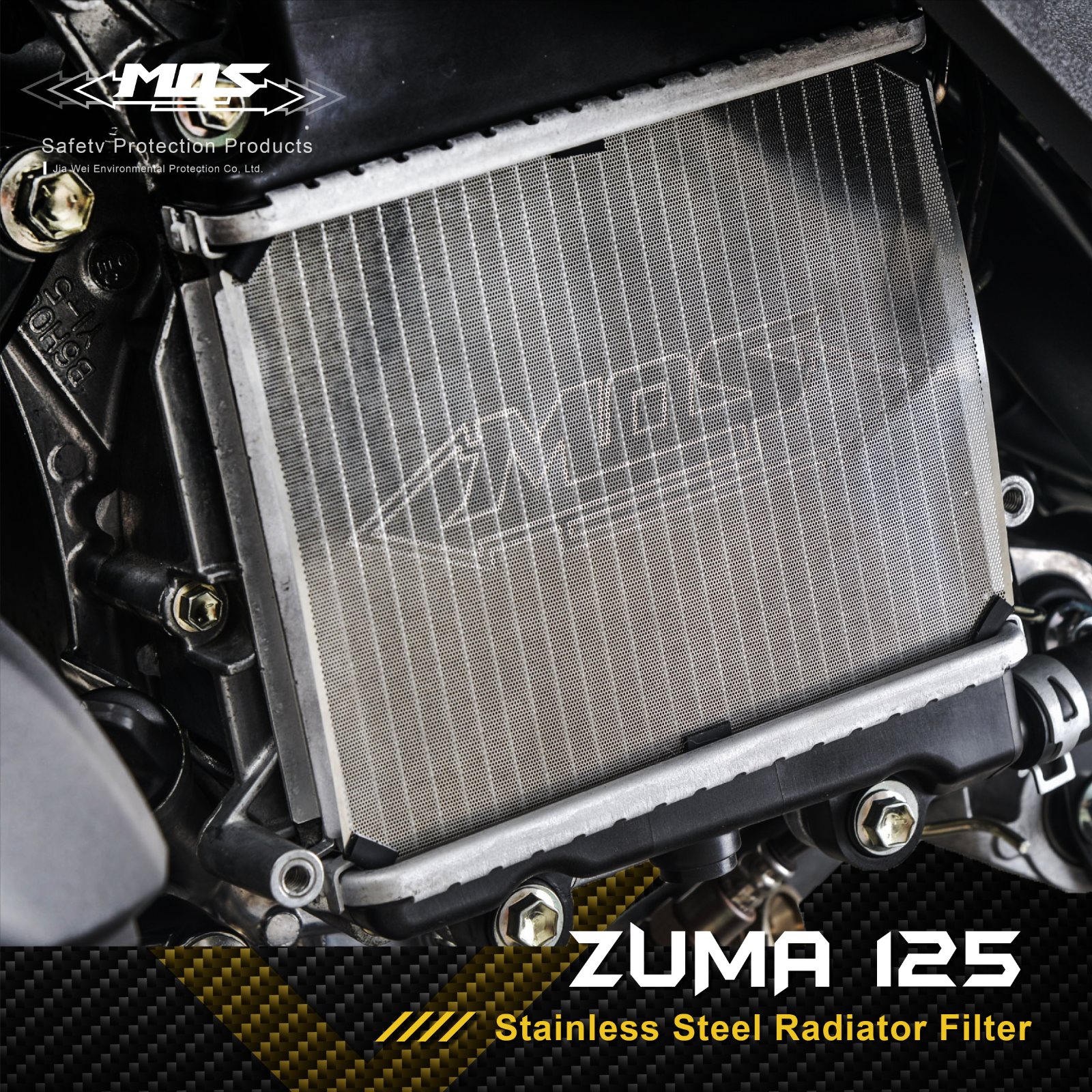MOS Stainless Steel Air Filter Protection for Yamaha Zuma 125  2022 - 2024