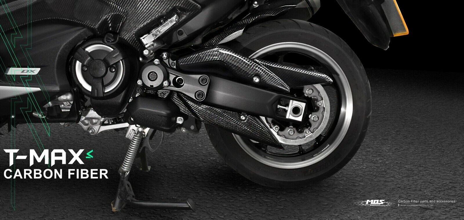 MOS Carbon Fiber Belt Chain Lower Protector Cover for Yamaha TMAX 560 2022 2023