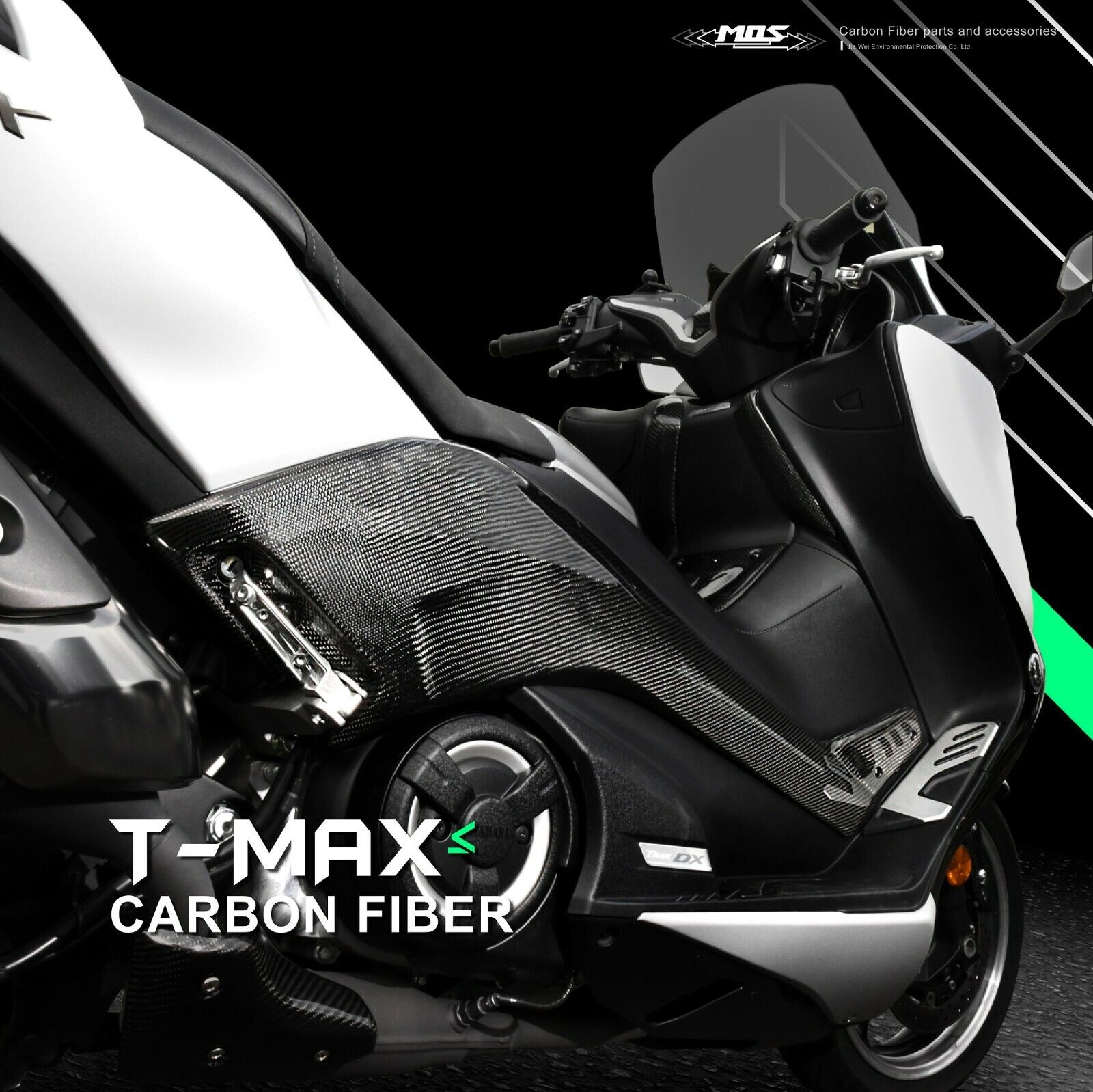 MOS Carbon Fiber Side Covers For Yamaha TMAX 530 2017-2019