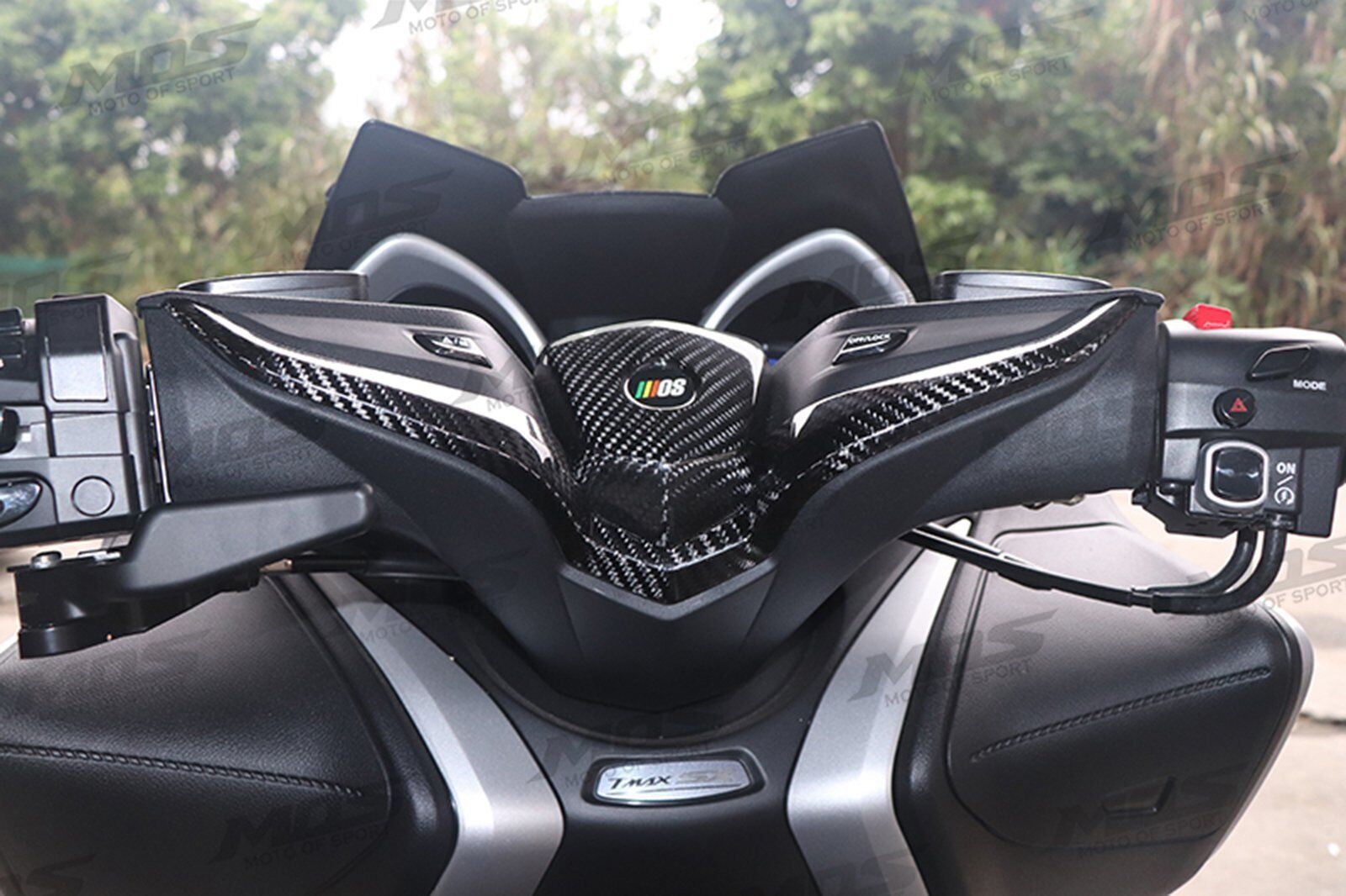 MOS Carbon Fiber Handlebar Trim Cover for Yamaha TMAX 530 560 2017-2021