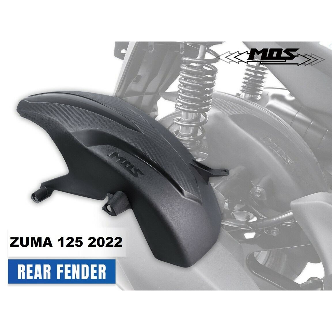 MOS Rear Fender Tire Hugger Mud Guard for Yamaha Zuma 125 2022-2024