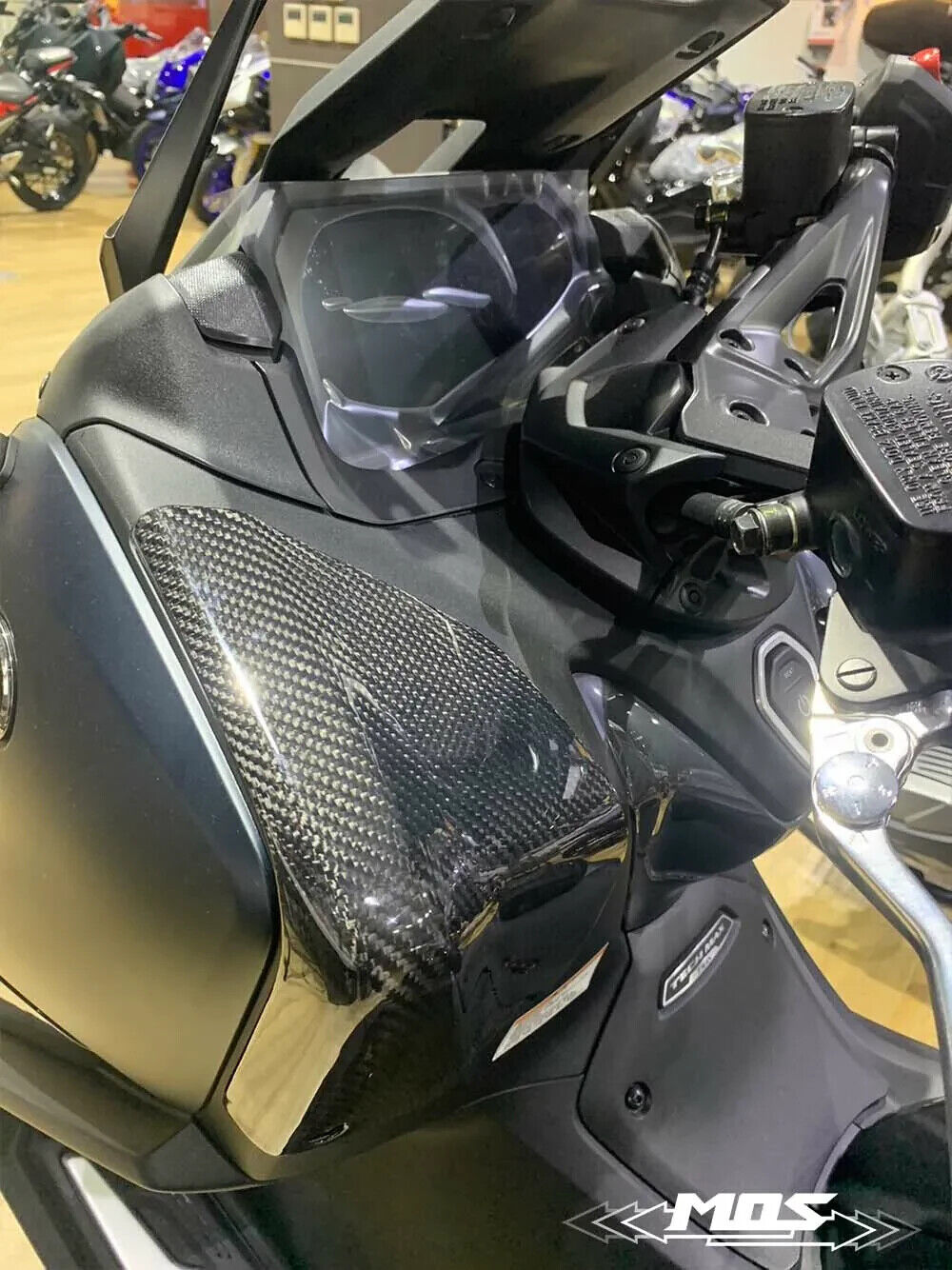 MOS Carbon Fiber Front Compartment Box Cover for Yamaha TMAX 560 2022-2024