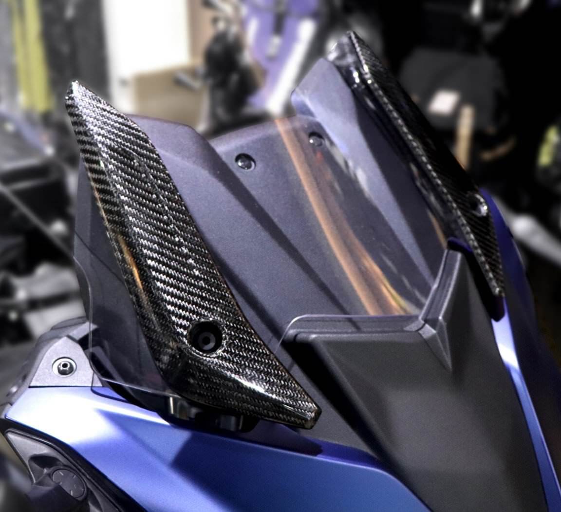 MOS Carbon Fiber Windshield Side Covers for Yamaha TMAX 530 and 560 2017-2021