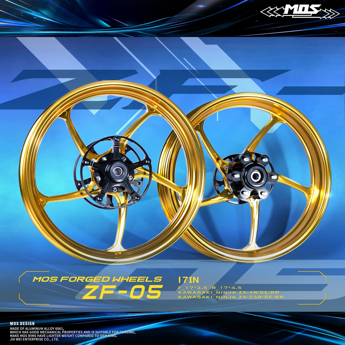 Forged Aluminum Alloy Wheel ZF05 for Kawasaki NINJA ZX-4R / ZX-25R Series