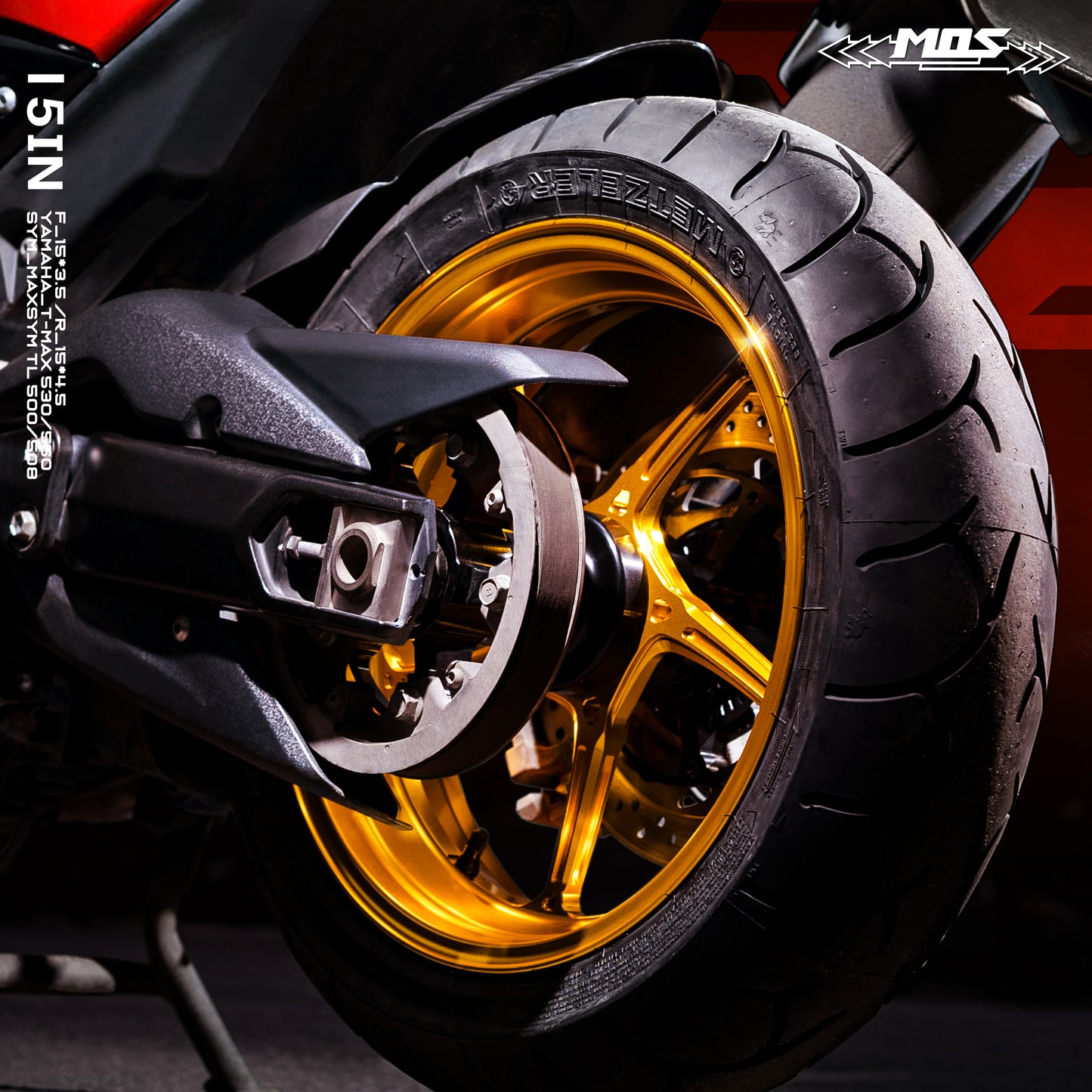 MOS Forged Aluminum Alloy Rims Wheels TF05M for Yamaha TMAX Series