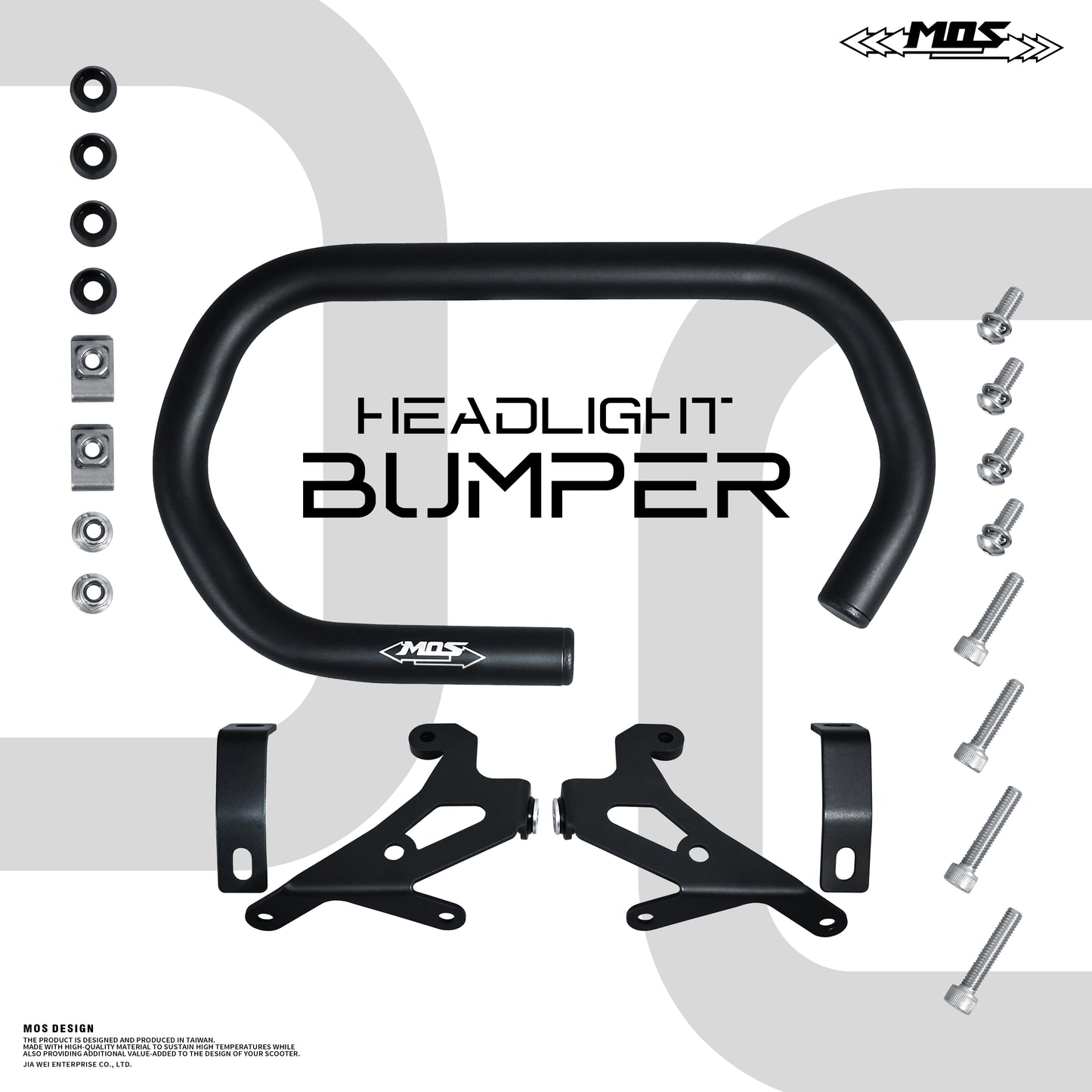 MOS Honeycomb Headlight Bumper Guard Set for Yamaha Zuma 125 2022 - 2025