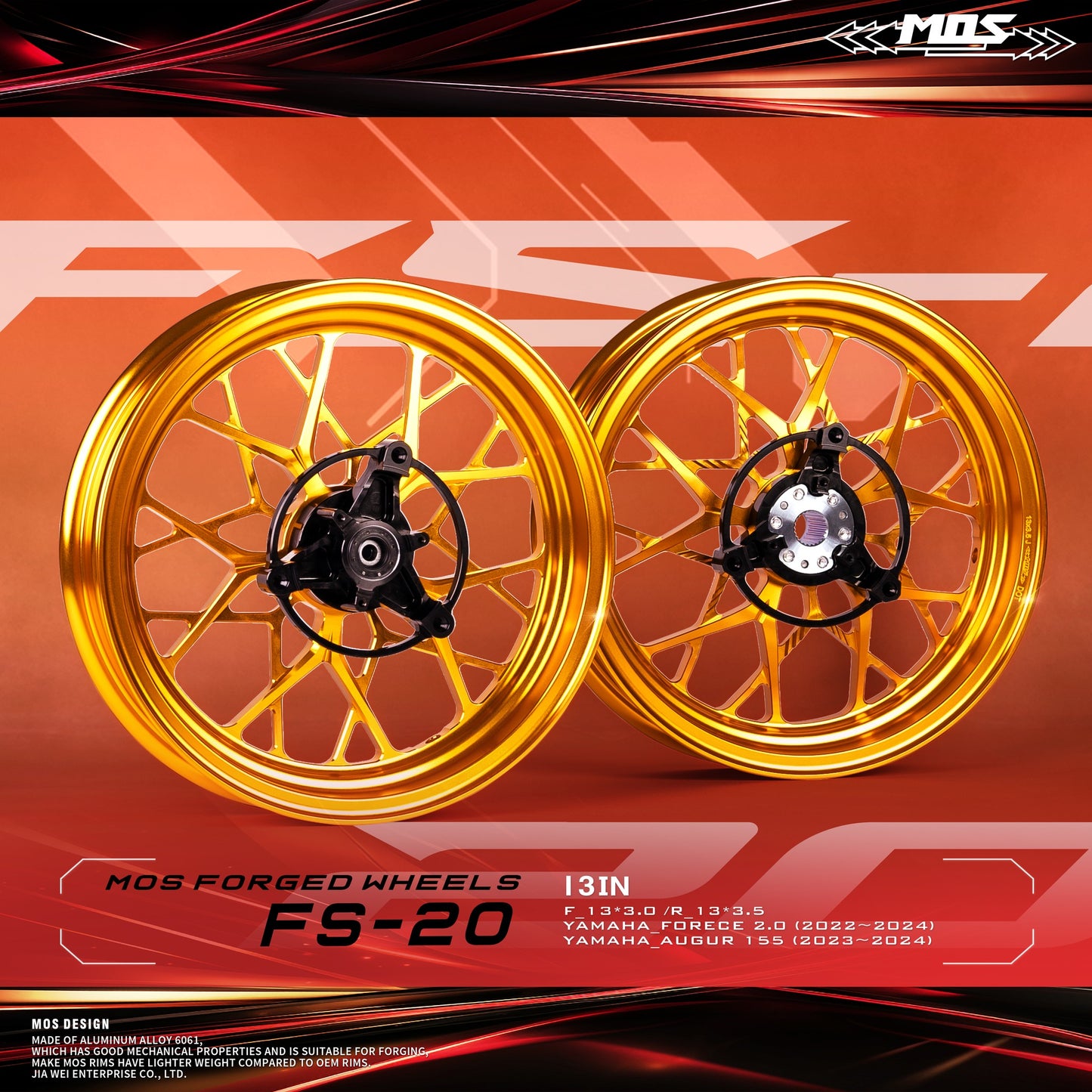 Forged Aluminum Alloy Wheel FS20 for Yamaha NMAX 155 2020-2025