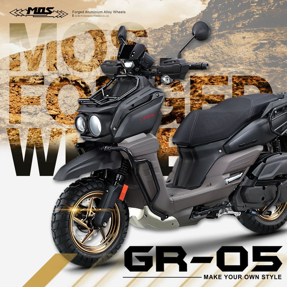 MOS GR05 Forged Aluminum Alloy Rims Wheels for Yamaha Zuma 125 2022-2024