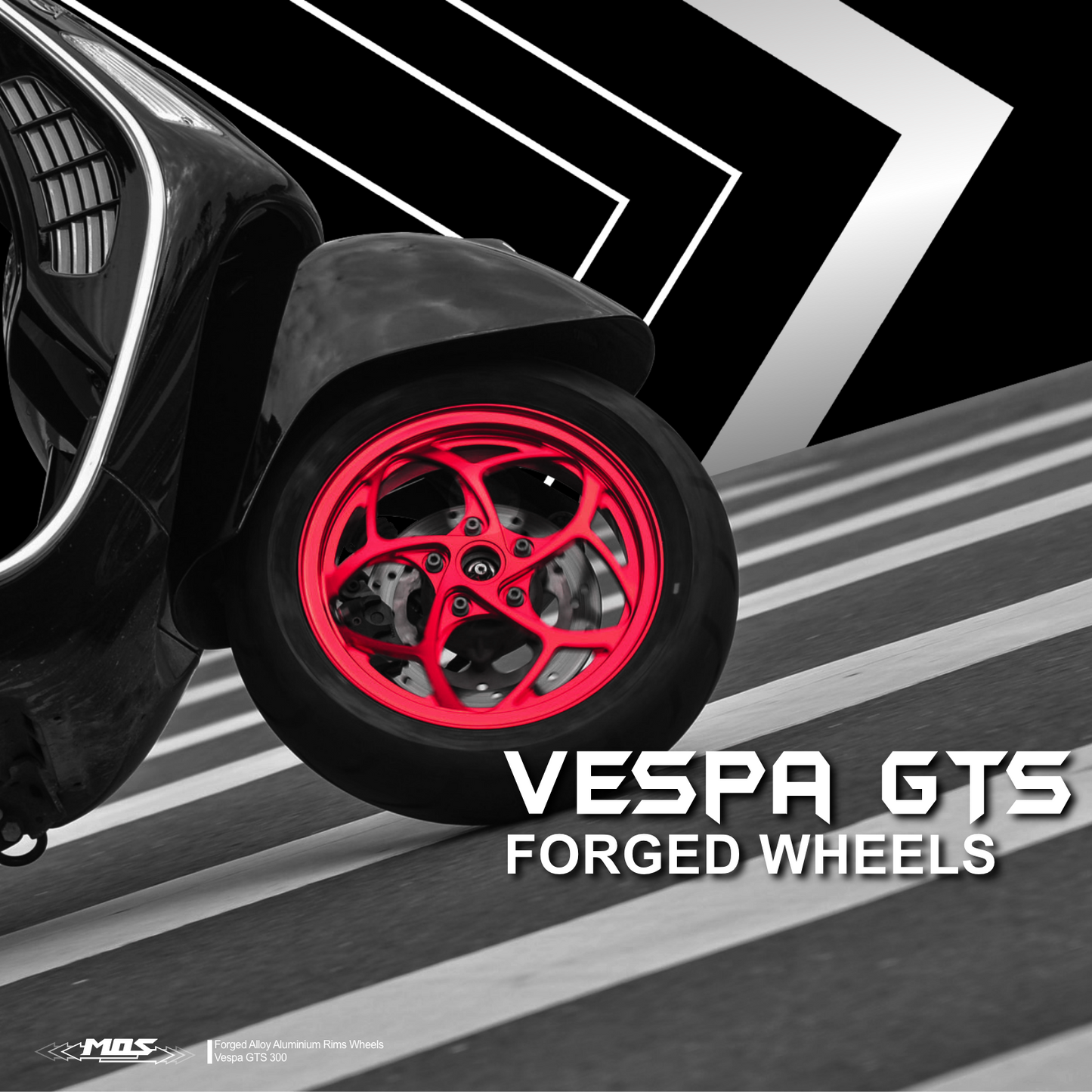 Forged Aluminum Alloy Rims Wheel GTS for Vespa GTS 300 ABS / NON-ABS