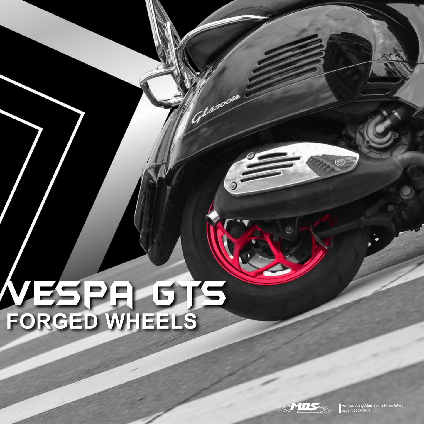 Forged Aluminum Alloy Rims Wheel GTS for Vespa GTS 300 ABS / NON-ABS