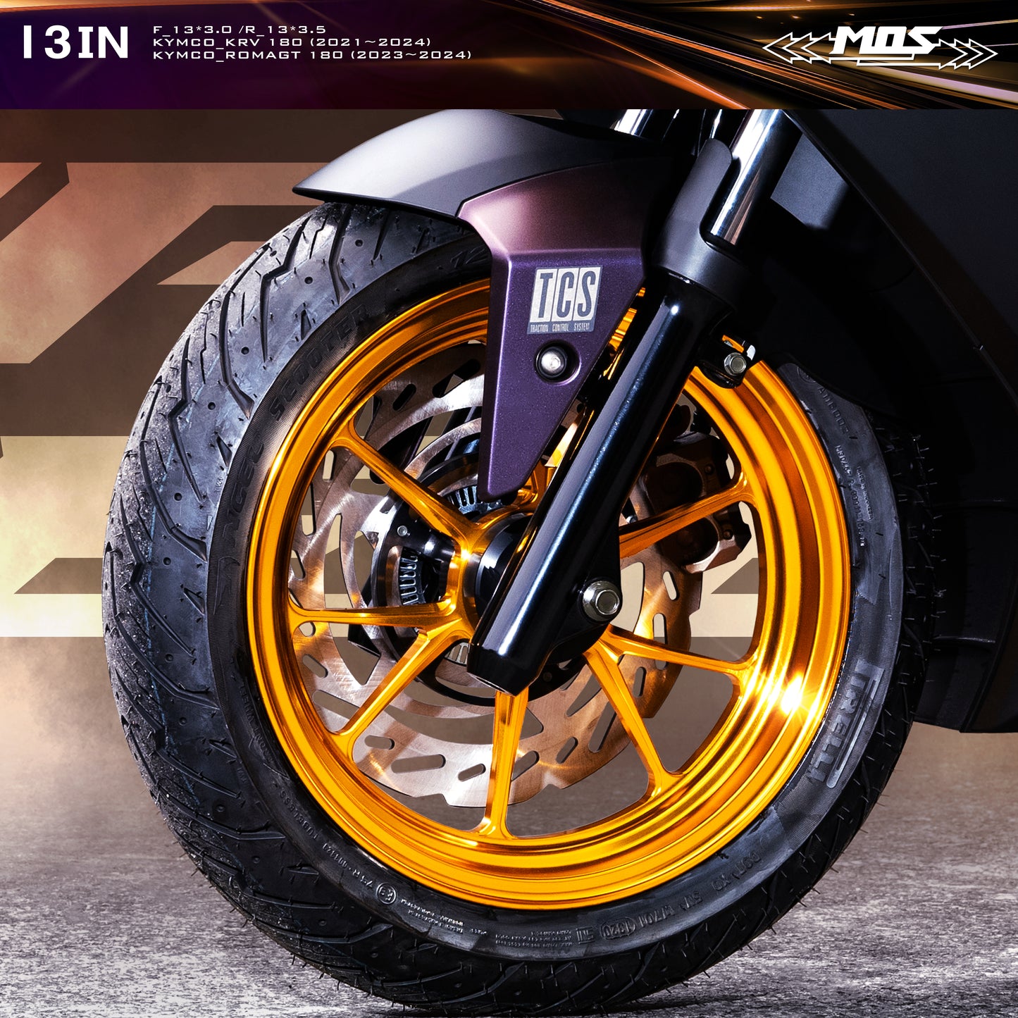 Forged Aluminum Alloy Rims Wheel KR09 for Kymco KRV / RomaGT 180 Series