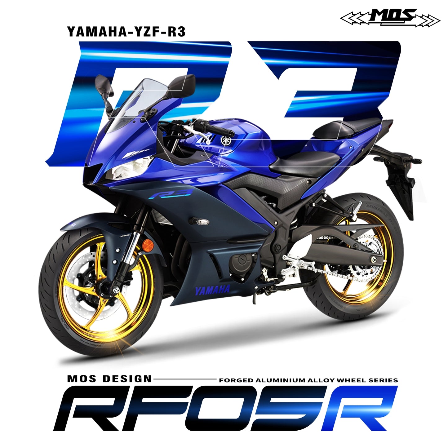 Forged Aluminum Alloy Wheel RF05R for Yamaha YZF-R25 / YZF-R3 / MT-25 / MT-03 ABS 2015-2025